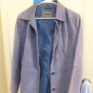 Blue Suede Blazer style Jacket
